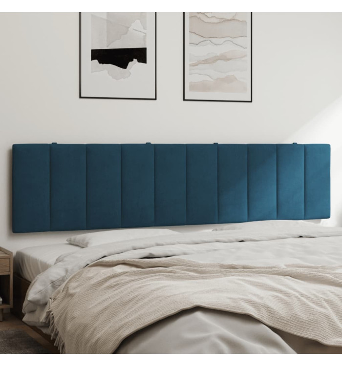 Coussin de tête de lit bleu 200 cm velours | Mobilier & Déco