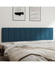 Coussin de tête de lit bleu 200 cm velours | Mobilier & Déco