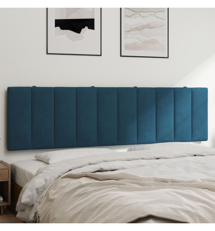 Coussin de tête de lit bleu 180 cm velours | Mobilier & Déco