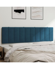 Coussin de tête de lit bleu 180 cm velours | Mobilier & Déco