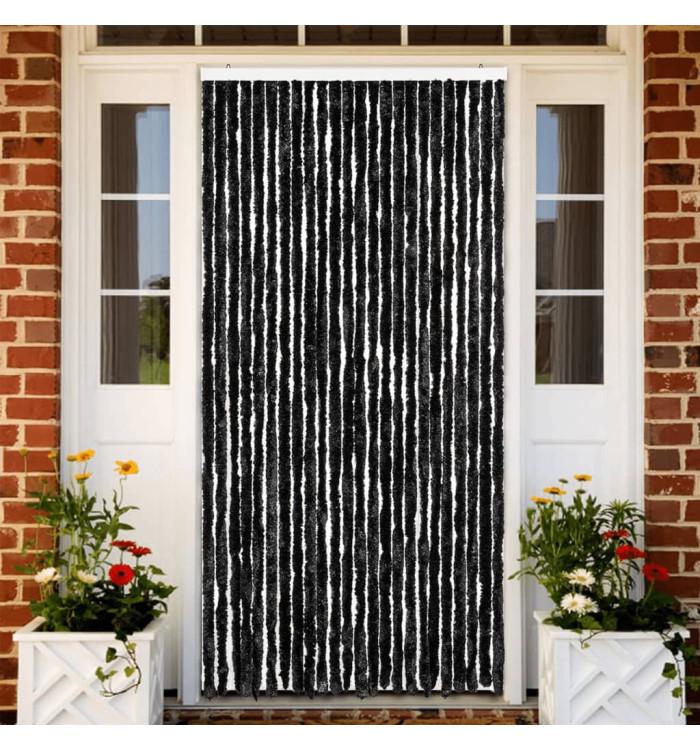 Rideau anti-mouches anthracite 100x200 cm chenille | Mobilier & Déco