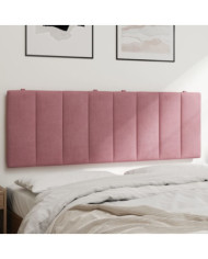 Coussin de tête de lit rose 120 cm velours | Mobilier & Déco
