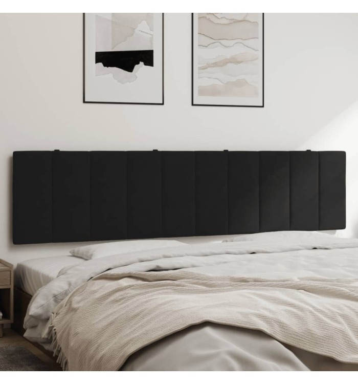 Coussin de tête de lit noir 200 cm velours | Mobilier & Déco