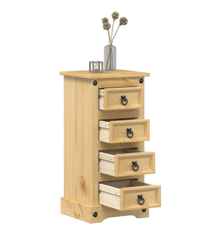 Table de chevet Corona 35x32,5x74 cm bois de pin massif | Mobilier & Déco