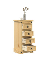 Table de chevet Corona 35x32,5x74 cm bois de pin massif | Mobilier & Déco