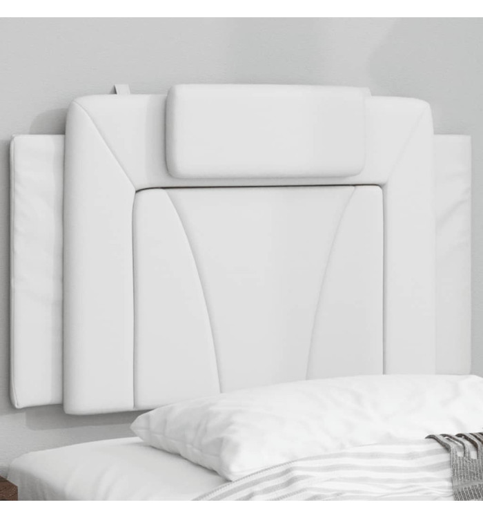 Coussin de tête de lit blanc 90 cm similicuir | Mobilier & Déco
