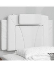 Coussin de tête de lit blanc 90 cm similicuir | Mobilier & Déco