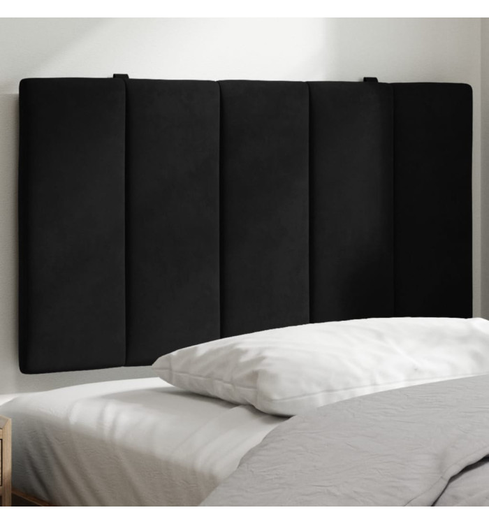 Coussin de tête de lit noir 90 cm velours | Mobilier & Déco