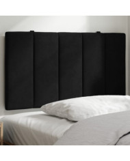 Coussin de tête de lit noir 90 cm velours | Mobilier & Déco