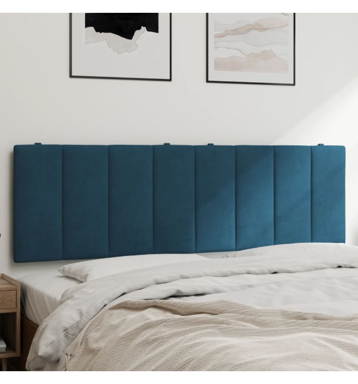 Coussin de tête de lit bleu 160 cm velours | Mobilier & Déco
