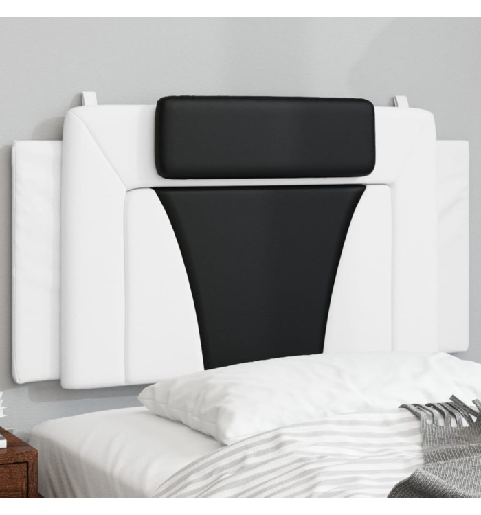 Coussin de tête de lit noir et blanc 100 cm similicuir | Mobilier & Déco