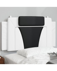 Coussin de tête de lit noir et blanc 100 cm similicuir | Mobilier & Déco