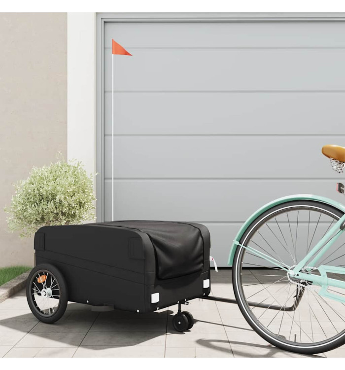Remorque de vélo noir 45 kg fer | Mobilier & Déco