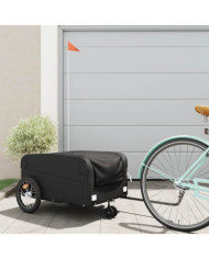 Remorque de vélo noir 45 kg fer | Mobilier & Déco