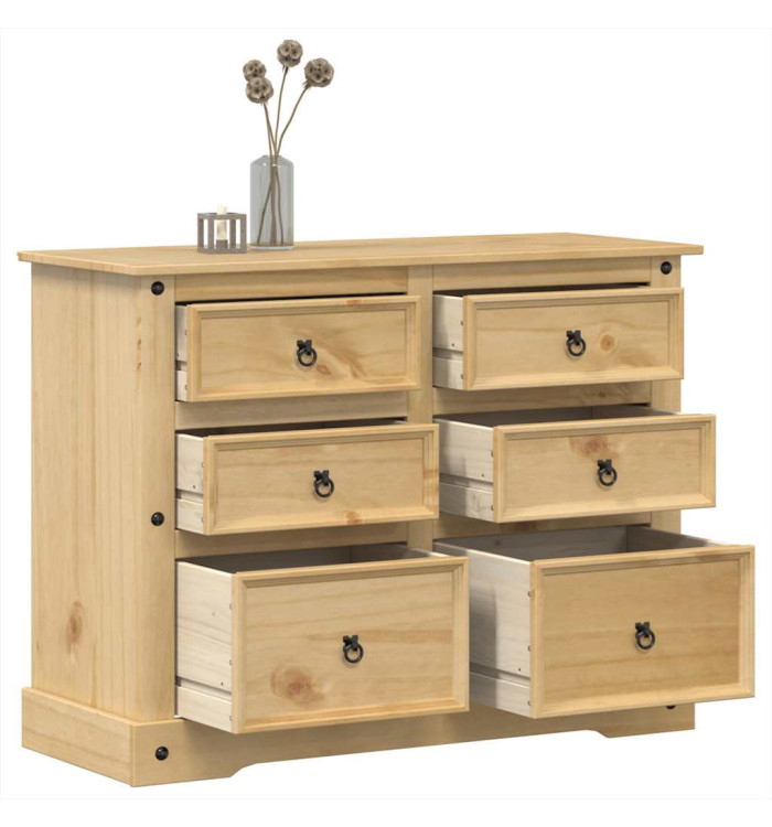 Commode Corona 112x48x91 cm bois massif de pin | Mobilier & Déco