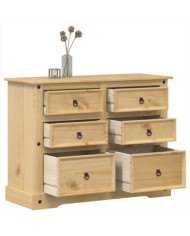 Commode Corona 112x48x91 cm bois massif de pin | Mobilier & Déco