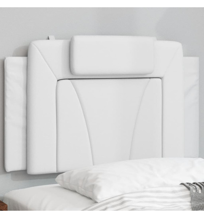 Coussin de tête de lit blanc 80 cm similicuir | Mobilier & Déco