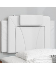Coussin de tête de lit blanc 80 cm similicuir | Mobilier & Déco