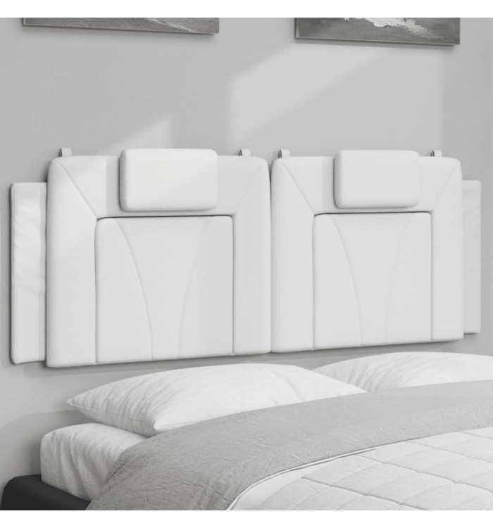 Coussin de tête de lit blanc 120 cm similicuir | Mobilier & Déco
