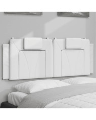 Coussin de tête de lit blanc 120 cm similicuir | Mobilier & Déco