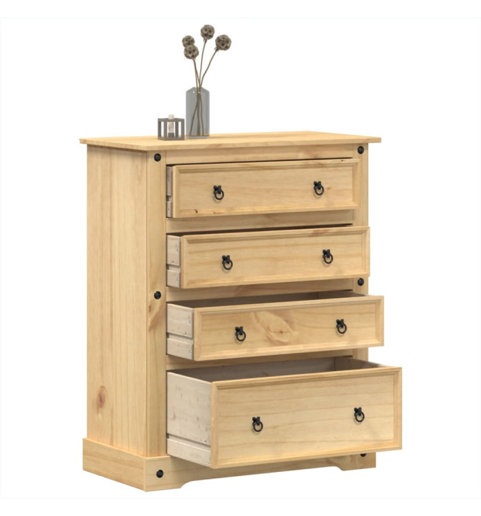 Commode Corona 92x48x120 cm bois massif de pin | Mobilier & Déco