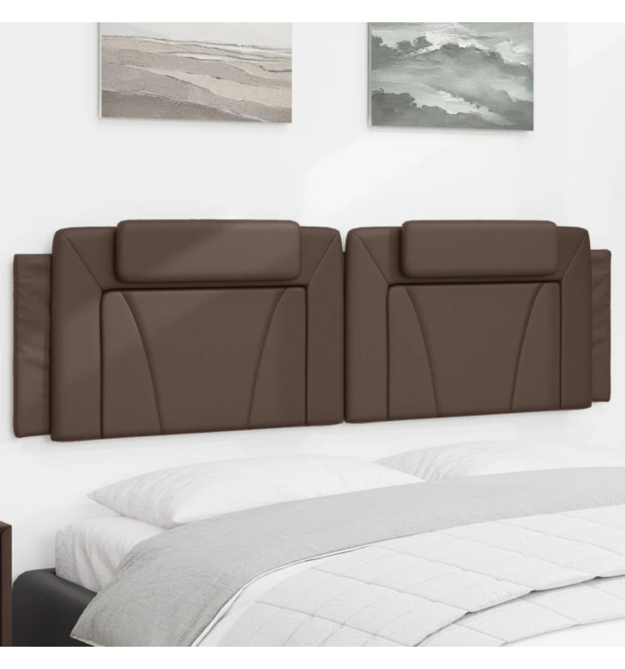 Coussin de tête de lit marron 180 cm similicuir | Mobilier & Déco