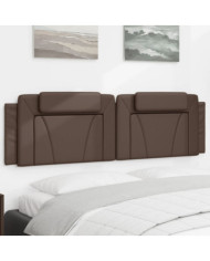 Coussin de tête de lit marron 180 cm similicuir | Mobilier & Déco