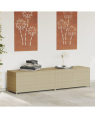 Boîte de rangement de jardin mélange beige 469L résine tressée | Mobilier & Déco