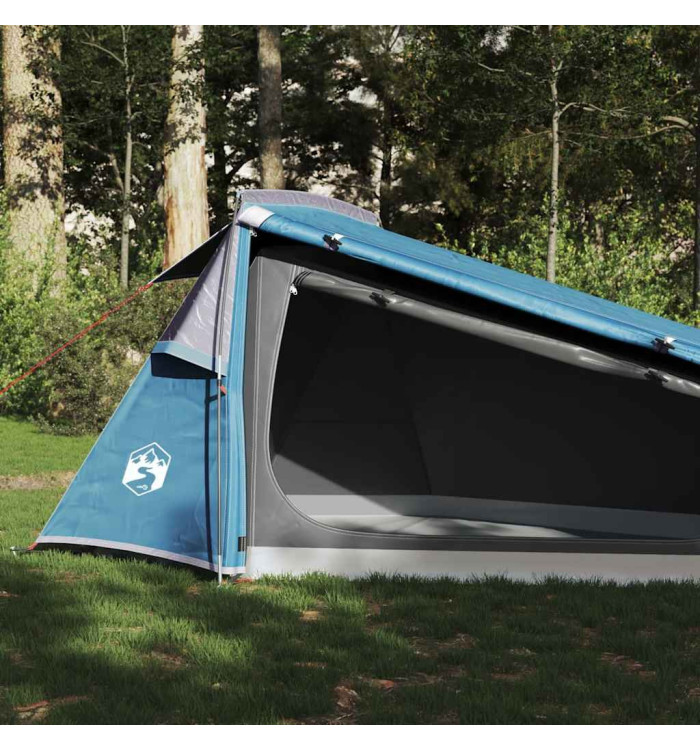 Tente de camping tunnel 2 personnes bleu imperméable | Mobilier & Déco