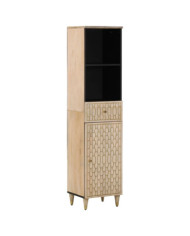 Armoire de salle de bain 38x33x160 cm bois massif de manguier | Mobilier & Déco