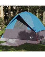 Tente de camping à dôme 4 personnes bleu imperméable | Mobilier & Déco