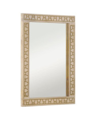 Miroir de bain 50x70x2,5 cm bois de manguier massif et verre | Mobilier & Déco