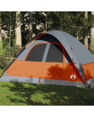 Tente familiale à dôme 6 personnes orange imperméable | Mobilier & Déco