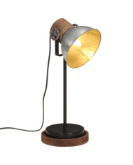 Lampe de bureau 25 W argent vintage 17x17x50 cm E27 | Mobilier & Déco