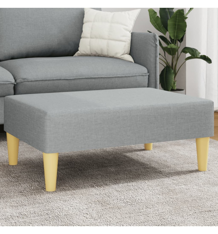 Repose-pied gris clair 77x55x31 cm tissu | Mobilier & Déco