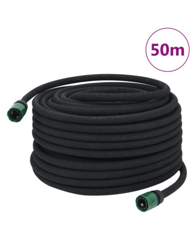 Tuyau d'arrosage de jardin noir 0,6" 50 m caoutchouc | Mobilier & Déco