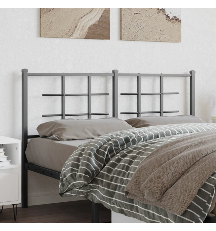 Tête de lit métal noir 135 cm | Mobilier & Déco