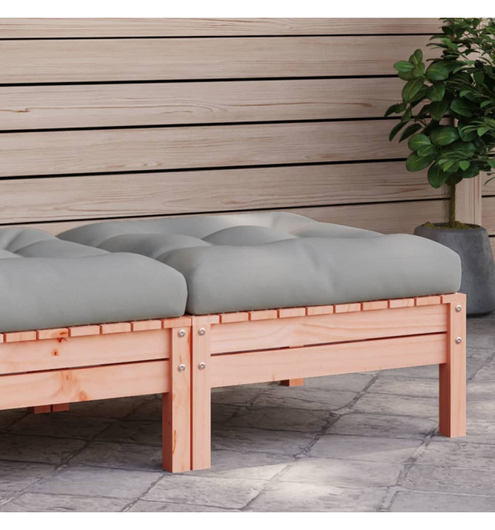 Repose-pied de jardin avec coussin bois massif douglas | Mobilier & Déco