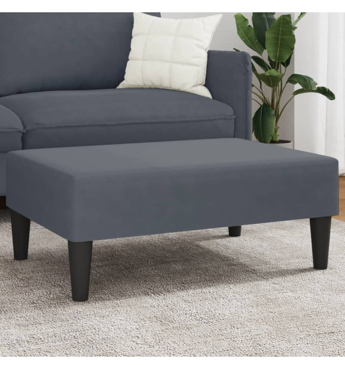 Repose-pied gris foncé 77x55x31 cm velours | Mobilier & Déco