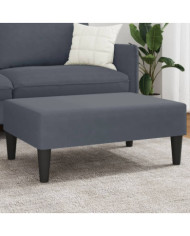 Repose-pied gris foncé 77x55x31 cm velours | Mobilier & Déco