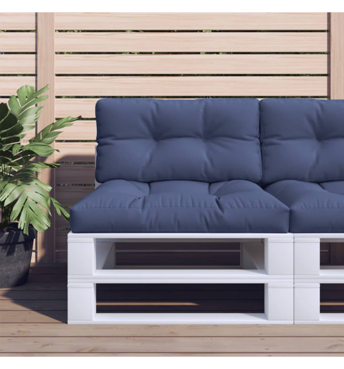Coussin de palette bleu marine 80x40x12 cm tissu | Mobilier & Déco