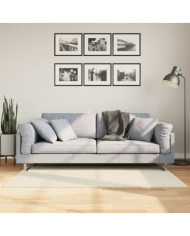Tapis ISTAN à poils longs aspect brillant crème 80x150 cm | Mobilier & Déco