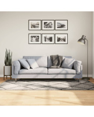 Tapis shaggy à poils longs moderne beige anthracite 100x200 cm | Mobilier & Déco