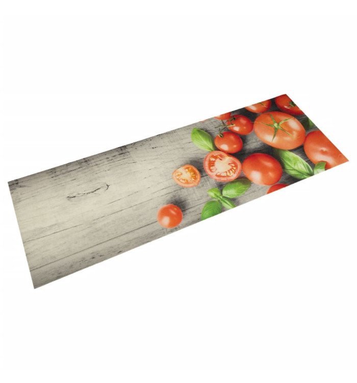 Tapis de cuisine lavable impression de tomates 60x180cm velours | Mobilier & Déco