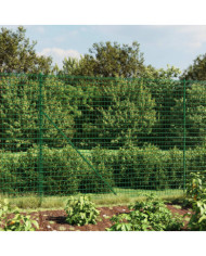 Clôture en treillis métallique vert 1,6x25 m acier galvanisé | Mobilier & Déco