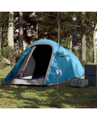 Tente de camping tunnel 2 personnes bleu imperméable | Mobilier & Déco