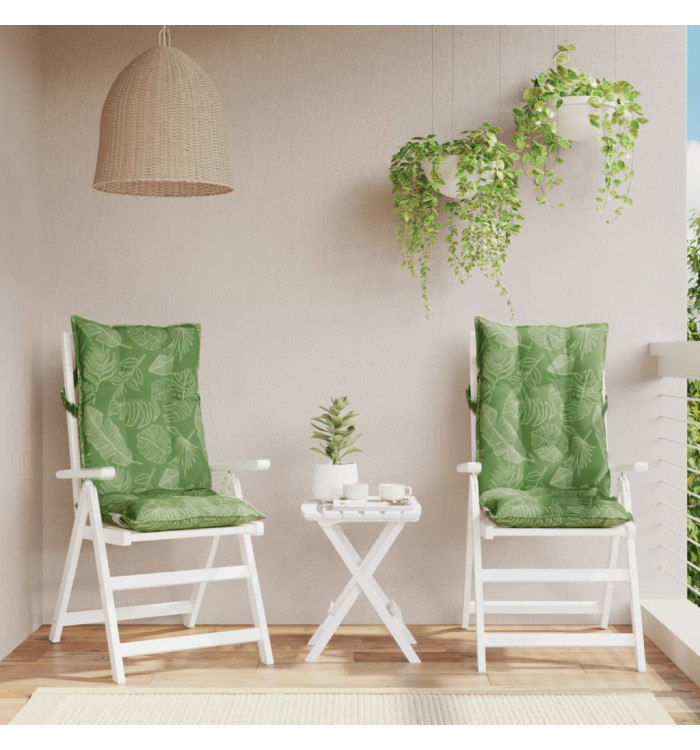 Coussins de chaise à dossier haut lot de 2 modèle de feuille | Mobilier & Déco