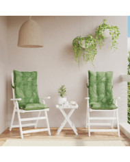 Coussins de chaise à dossier haut lot de 2 modèle de feuille | Mobilier & Déco
