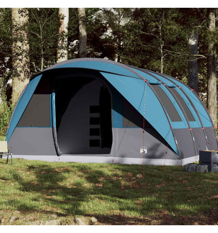 Tente familiale tunnel 7 personnes bleu imperméable | Mobilier & Déco