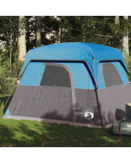Tente de camping de cabine 4 personnes bleu imperméable | Mobilier & Déco